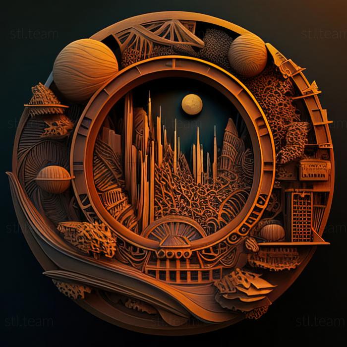 3D модель Санкт-соларпанк город (STL)